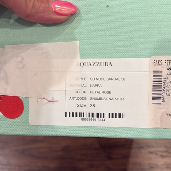 AQUAZZURA So Nude 50MM Leather Slingback Sandals - Picture 7 of 7